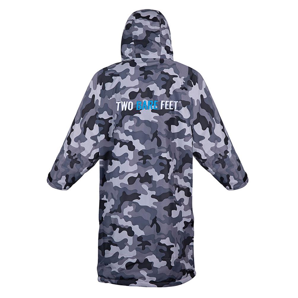 Two Bare Feet Kids Weatherproof Changing Robe & Changing Mat - Grey Camo / Teal Extra Image 1